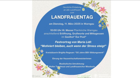 Einladung zum Landfrauentag des Kreisverbandes Miesbach