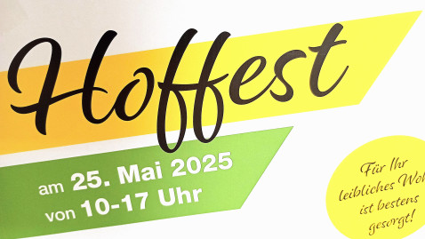 Ausschnitt aus Plakat mit Daten zum Hoffest