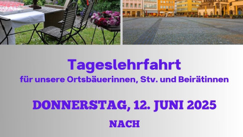 Tagesfahrt „Rosen und Kultur“ für Ortsbäuerinnen, Stellvertreterinnen und Beirätinnen nach Kolitzheim und Schweinfurt