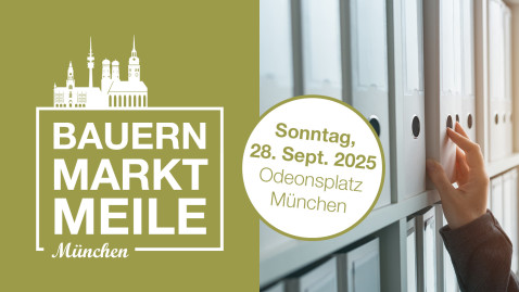Flyer Bauernmarktmeile mit Datum 28.September 2025