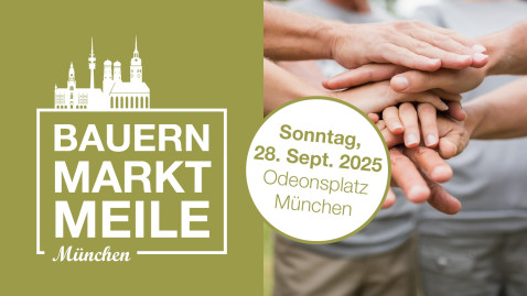 Flyer Bauernmarktmeile mit Datum 28. September 2025