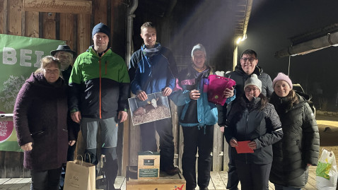 Siegerehrung Miesbacher Zipfelbobrennen