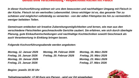 Kochvorführungen mit Ernährungsfachfrau Karina Stadelmann