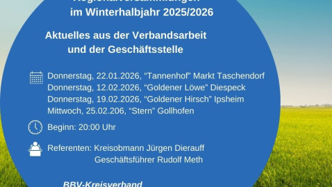 Regionalversammlungen im Winterhalbjahr 2025/2026 KV NEA-BW