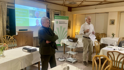 Die beiden Initiatoren des außergewöhnlichen Treffens (von links): Armin Hohmann, BJV-Bezirksvorsitzender und Dr. Wilhelm Böhmer, Direktor des BBV.