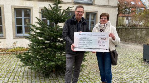 Spendenübergabe BBV Rhön-Grabeld Nähmaschinenprojekt