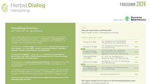 Screenshot von dem Programm für den HerbstDialog Herrsching 2026