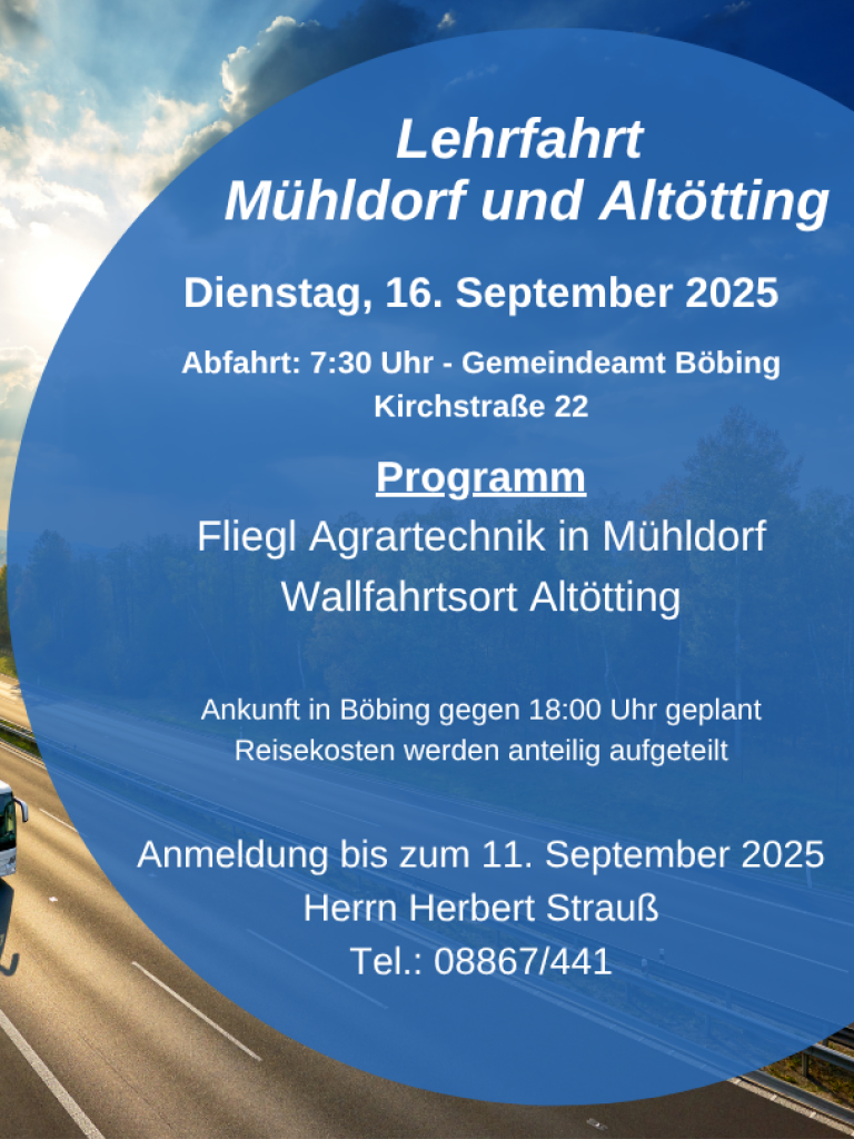 Tagesfahrt des BBV-Ortsverbandes Böbing