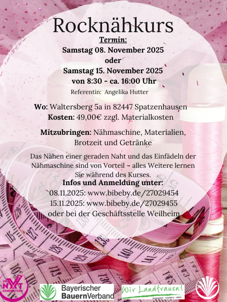 2025 11 Rocknähkurse 2025 11 Rocknähkurse