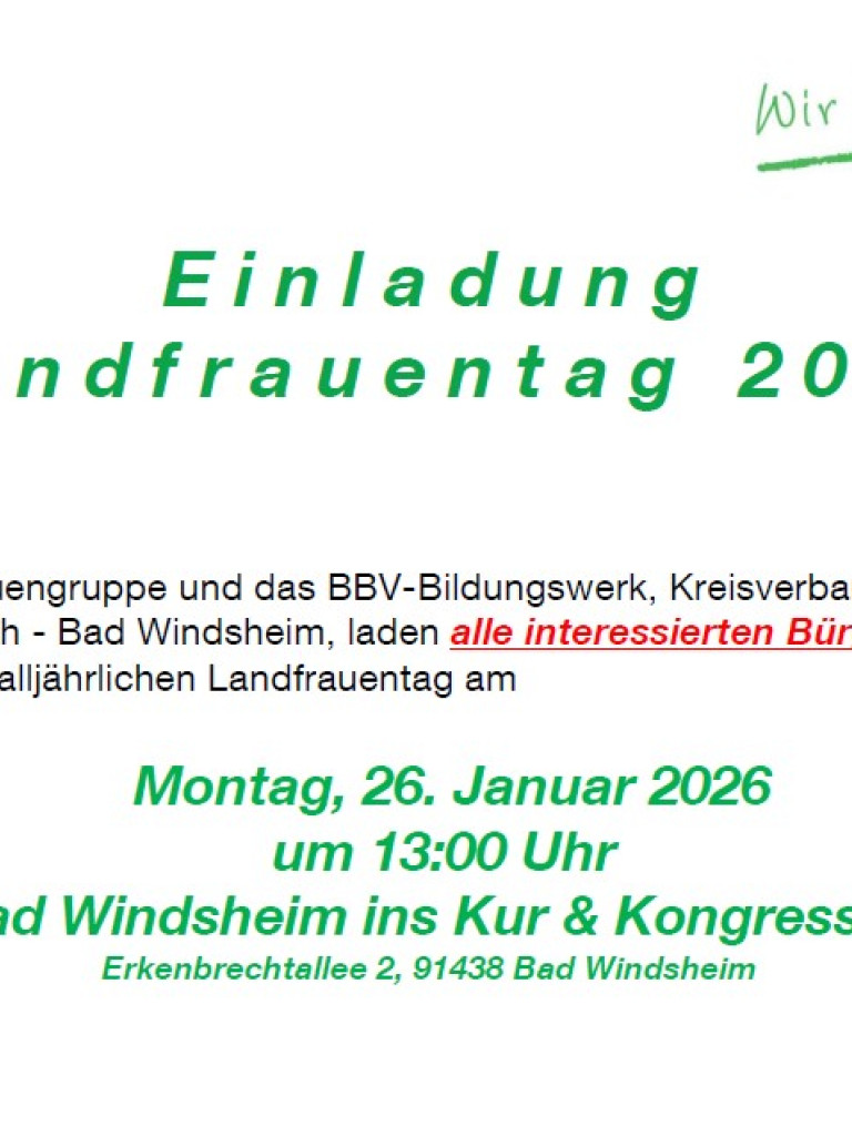 Landfrauentag 2026