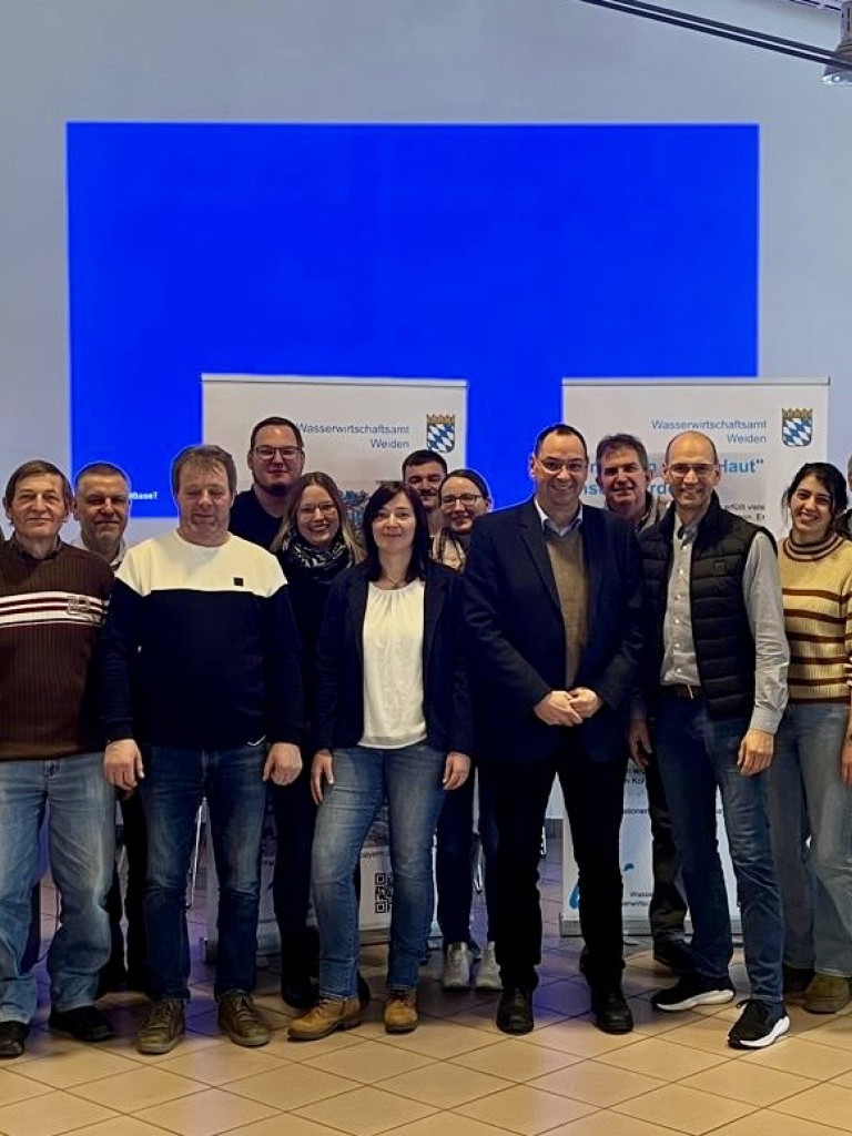 Teilnehmer des Austauschs mit dem Wasserwirtschaftsamt in Weiden 