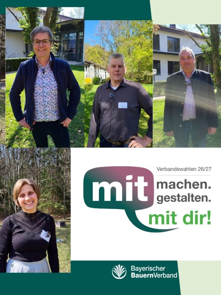 Fotocollage von einzelnen Personen und das Logo bzw. der Claim von den Verbandswahlen 