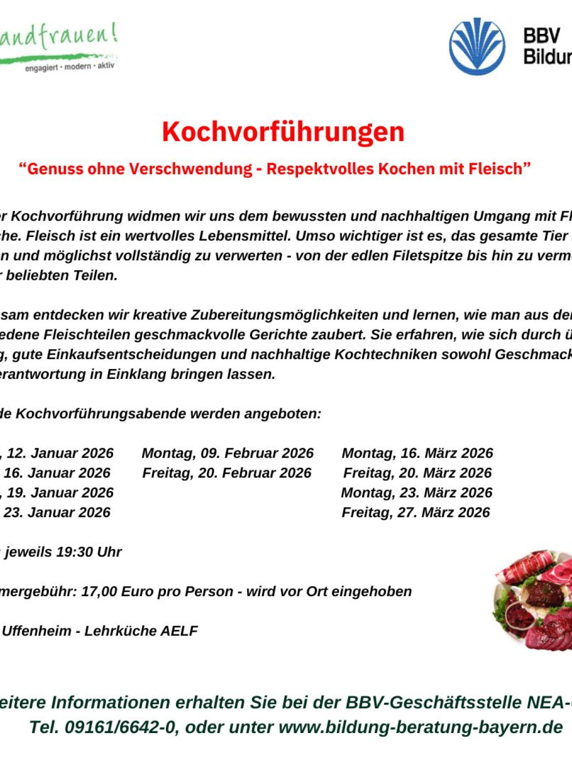 Kochvorführungen mit Ernährungsfachfrau Karina Stadelmann