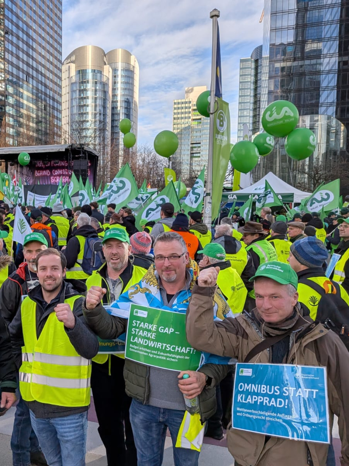 BBV-Mitglieder bei einer Demo in Brüssel