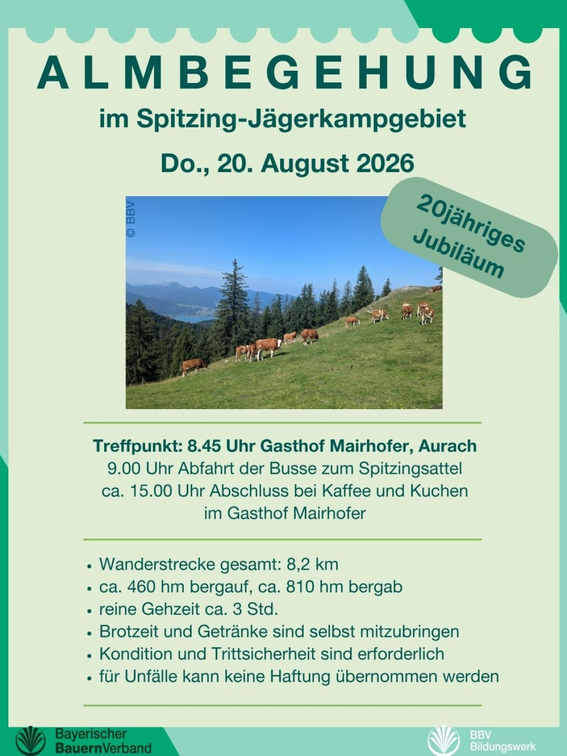 Almbegehung ins Spitzing-Jägerkamp-Gebiet