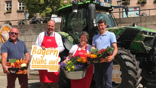 Pressetermin auf dem Hauptmarkt