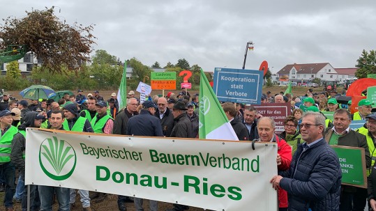 Bauern aus Donau-Ries auf Demo