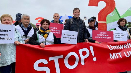 Demo in Mainz mit Bauern aus Schwaben