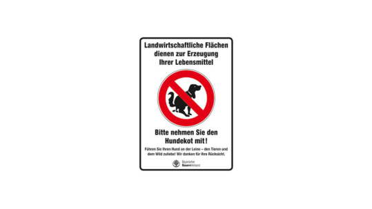 BBV Hundekotschild Hundekotschild Bauernverband