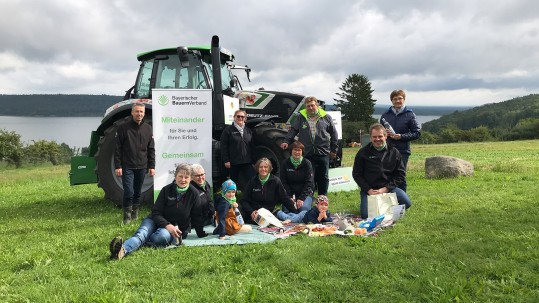 Picknick mit Traktor