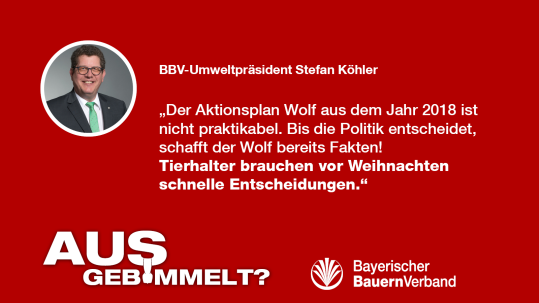 Köhler zum Aktionsplan Wolf