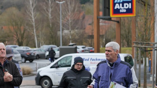 Demo bei Aldi Ebermannstadt Demo bei Aldi Ebermannstadt