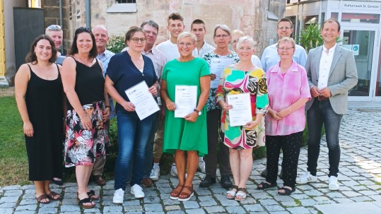 Gruppenfoto Leader Übergabe Urkunde Gruppenfoto Leader Übergabe Urkunde