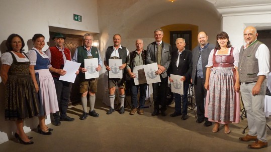 Ausgeschiedene Ortsobmänner 15 Jahre im Amt 