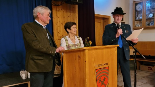 Ehrenabend Kreisverband WM-SOG Rudolf Deschler, Christa Off und Wolfgang Scholz
