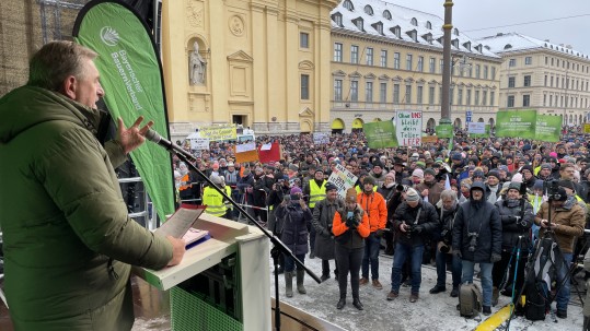 Agrardiesel-Demo München Odeonsplatz 8.1.2024