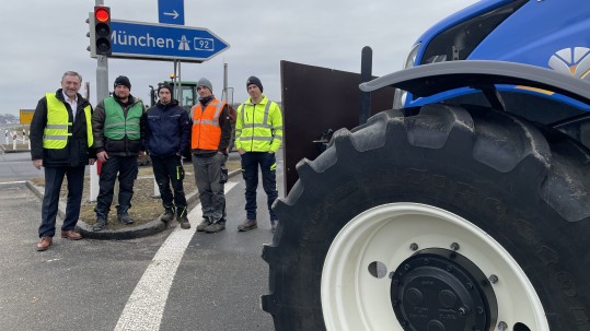 Protest Autobahn A92 bei Landshut