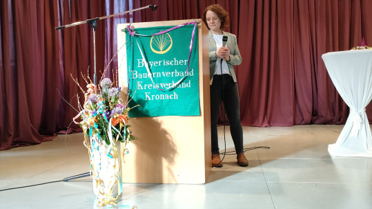 Schlusswort Landfrauentag Marina Lang spricht das Schlusswort