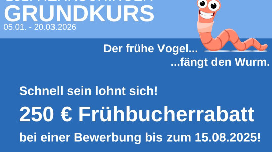 Der frühe Vogel.... fängt den Wurm. 