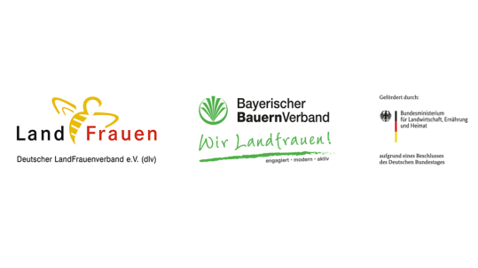 Logos Tag der Unternehmerinnen BBV Landfrauen Förderung Ministerium