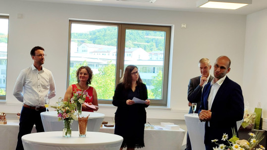 v. l. StB Tobias Dirmeier, GFin Ariane Volkmann, StBin Judith Erras, GF Karl-Heinz Haselbeck, Vizepräsident Ely Eibisch