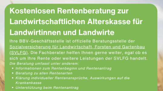 Kostenlose Beratung SVLFG
