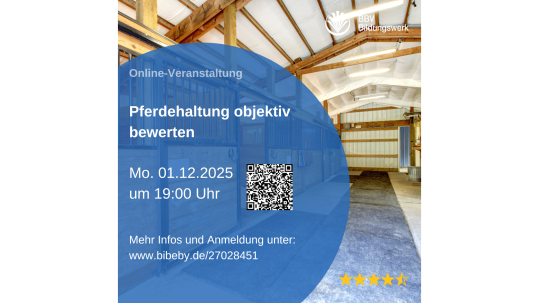 Kurs Pferdehaltung objektiv bewerten BBV Bildungswerk 1.12.25