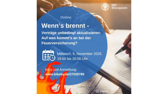 Online-Kurs Feuerversicherung und Verträge im Brandfall BBV Bildungswerk