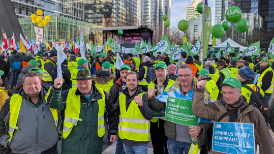 BBV-Mitglieder bei einer Demo in Brüssel