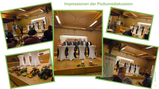 Impressionen der Podiumsdiskussion mit den Landratskandidaten 2026 des Landkreises Aichach-Friedberg