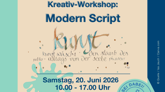 2026 06 20 GAP Kreativ Workshop Modern Script_Sharepic