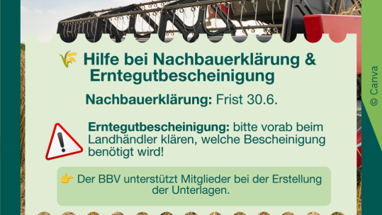 Erntegutbescheinigung & Nachbauerklärung