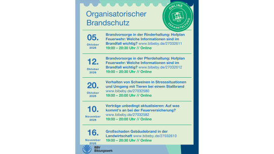 BBV Brandschutz Kursreihe 2026