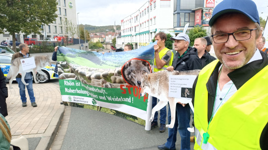 Kreisobmann und stellvertretender BBV-Bezirkspräsident Edgar Thomas bei der Demo